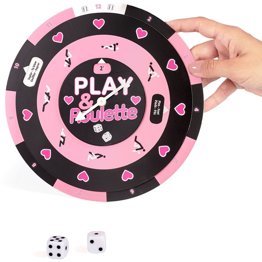 Jogo de Roleta e Dados Erótico SECRETPLAY com roleta e dados em destaque