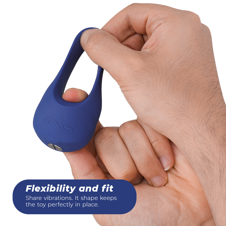 WE-VIBE Anel Vibrador Pivot para prazer compartilhado e estimulação clitoriana via app.