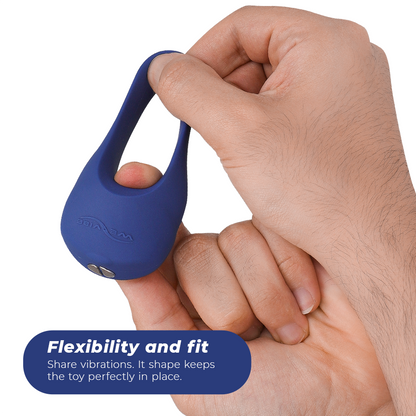WE-VIBE Anel Vibrador Pivot para prazer compartilhado e estimulação clitoriana via app.