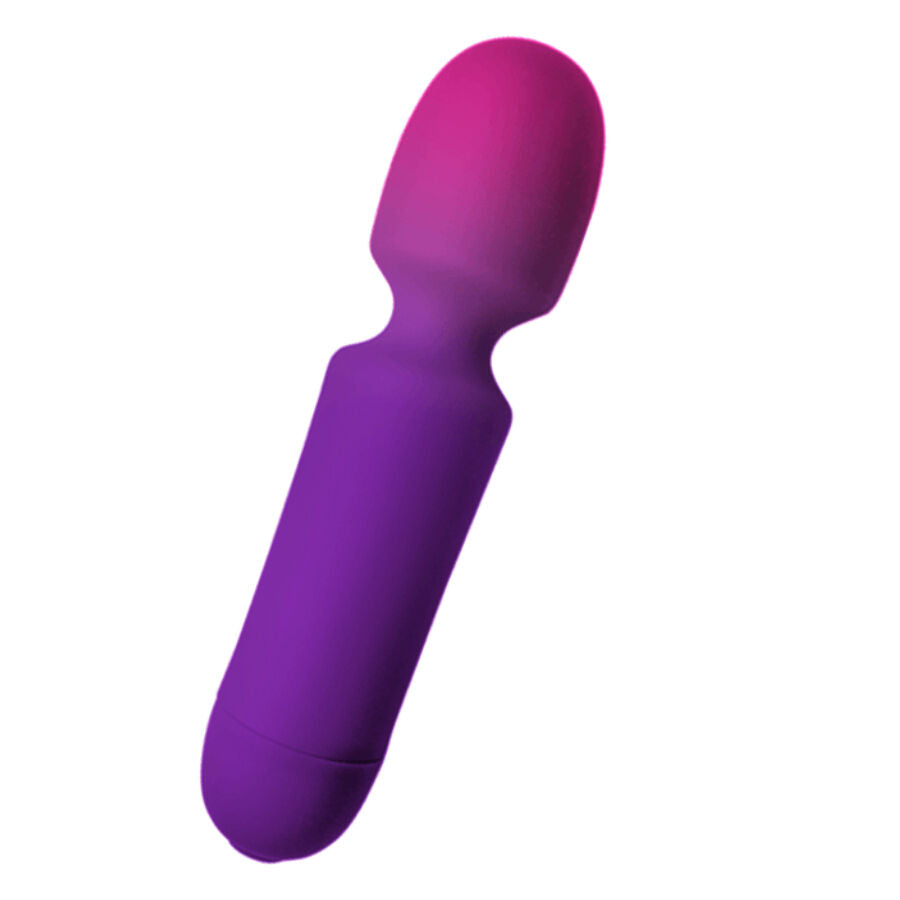ROCKS-OFF Glo-Girl Mini Vibrador Wand Roxo com cabeça flexível e design ergonómico