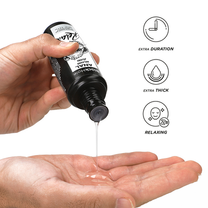BLACK HOLE Relaxante Anal Jojoba Base de Silicone 100 ML, para conforto e prazer anal.