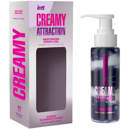 Creme e Gel Beijável Sabor Amora INTT RELEASES 100 ML para hidratação e prazer oral.