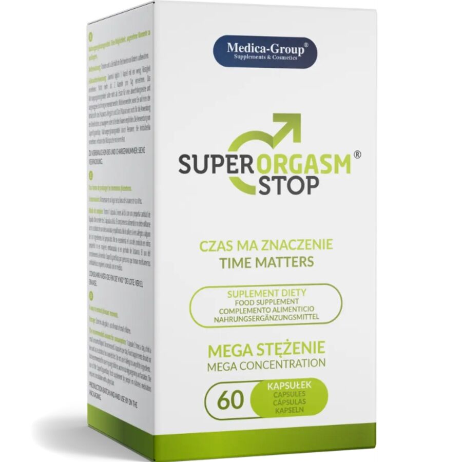 Embalagem de MEDICA GROUP Cápsulas Super Orgasm Stop Retardantes 60 Cápsulas