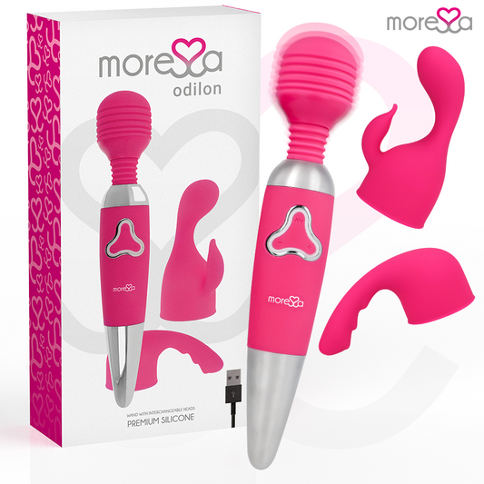 Vibrador MORESSA Odilon Premium de Silicone Recarregável com cabeça potente para massagem e estimulação.
