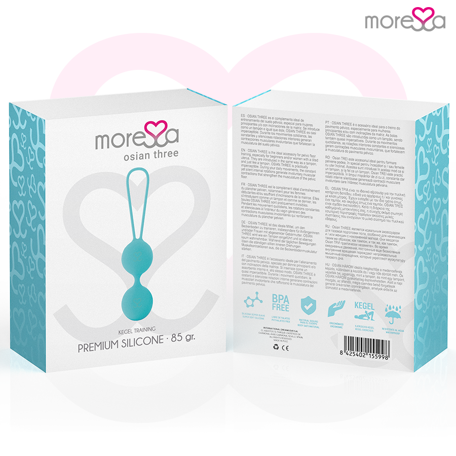 MORESSA Bolas Chinesas Osian Três Silicone 85g para treino do assoalho pélvico