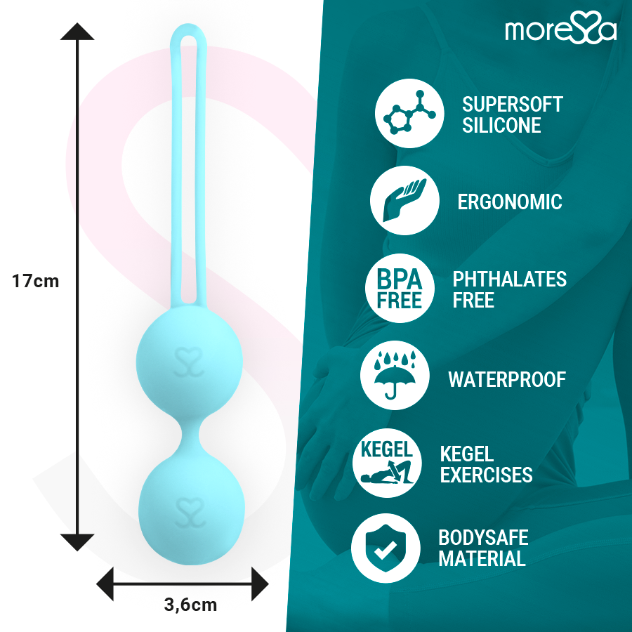 MORESSA Bolas Chinesas Osian Três Silicone 85g para treino do assoalho pélvico