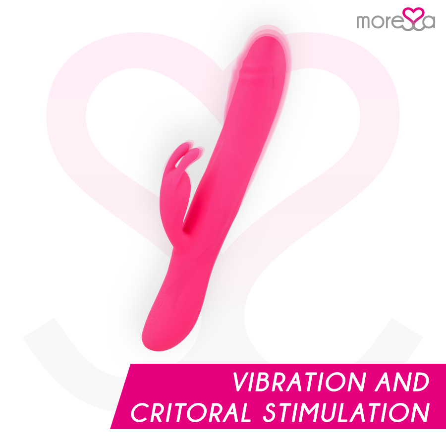 Vibrador MORESSA Warren de silicone premium recarregável para estimulação dupla.