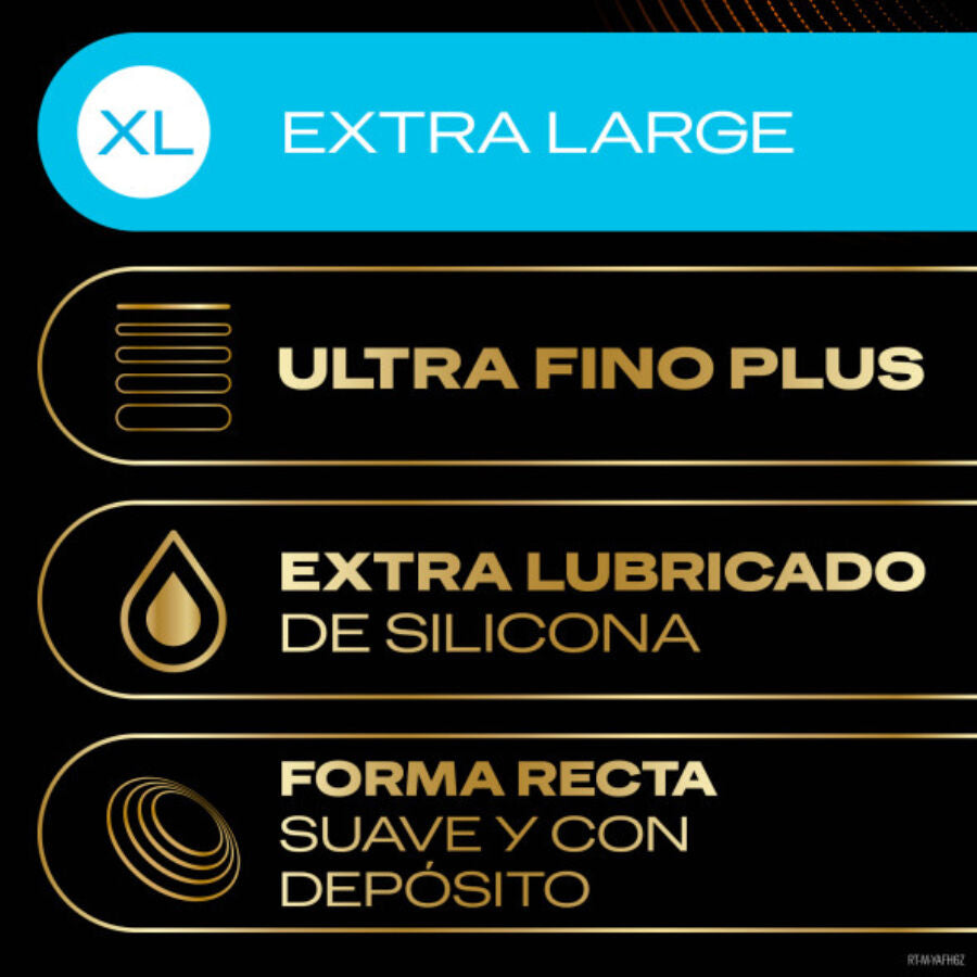 Embalagem dos preservativos DUREX Total Connection XL Ultra Fino Plus Sem Látex 10 Unidades, destacando o design e as características.