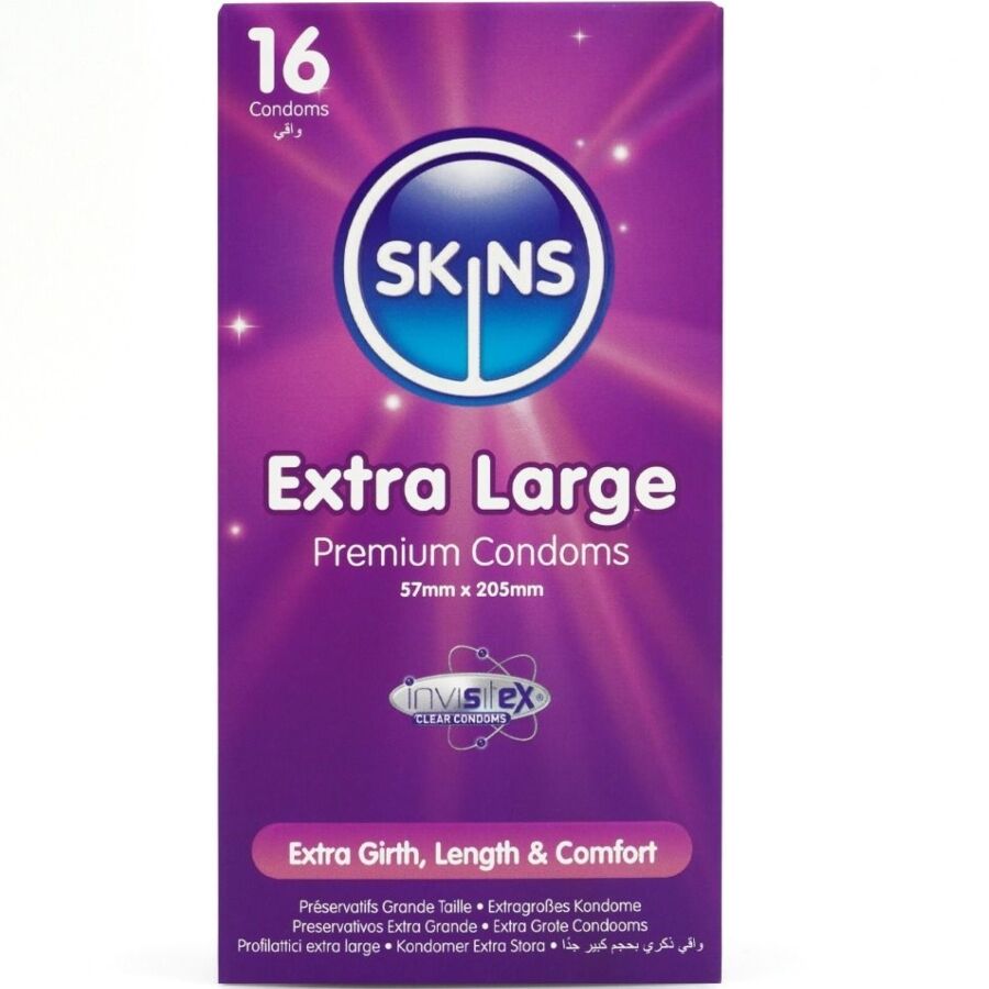Preservativos Extra Grande Premium Paquete con 16