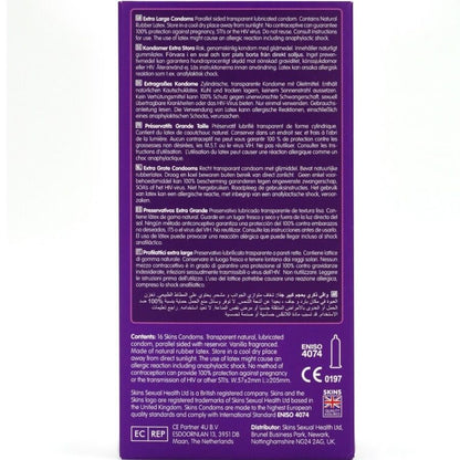 Preservativos Extra Grande Premium Paquete con 16