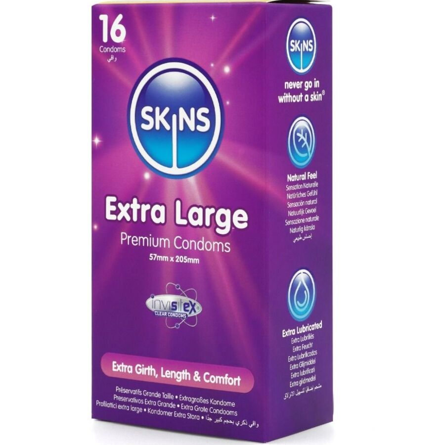 Preservativos Extra Grande Premium Paquete con 16