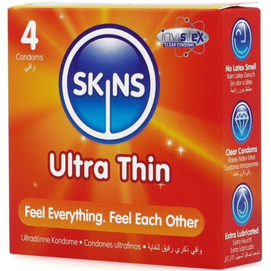 Preservativos Ultra Finos Premium Paquete de 4