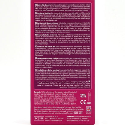 Preservativos Dots & Ribs Premium Paquete de 16