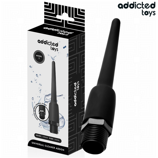 Imagem do Limpador Anal Addicted Toys Modelo 1 com adaptador universal para higiene íntima.