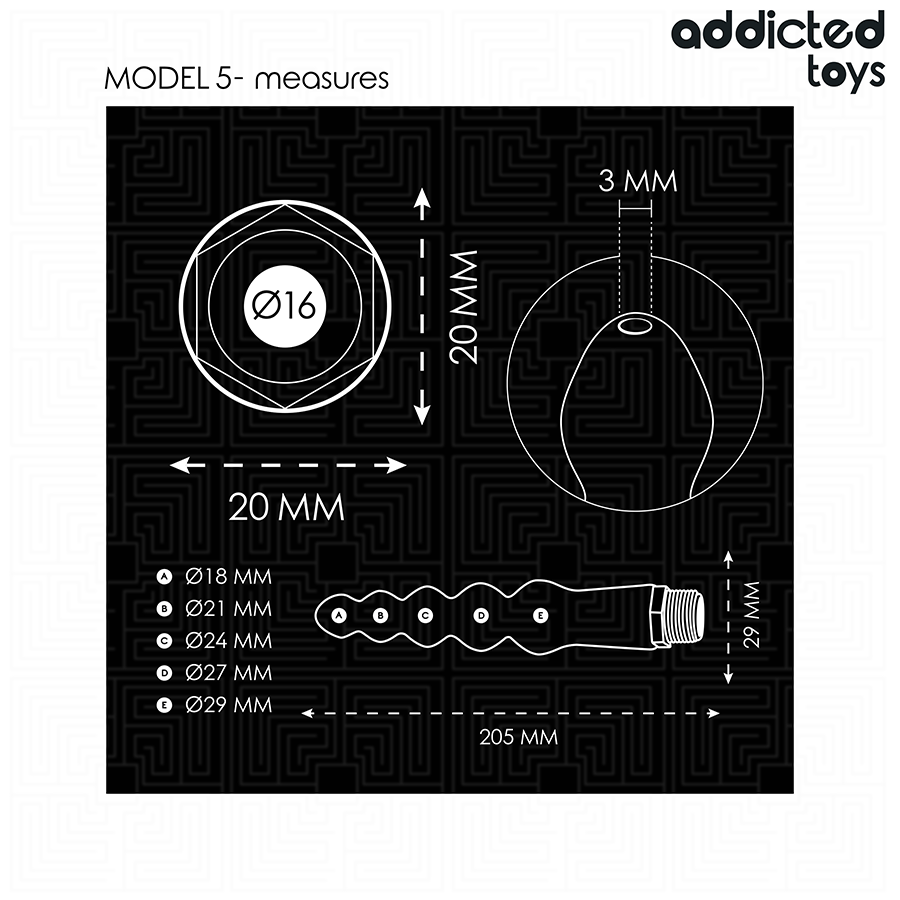 Limpador Anal Addicted Toys Modelo 5 com Adaptador Universal para Higiene Íntima