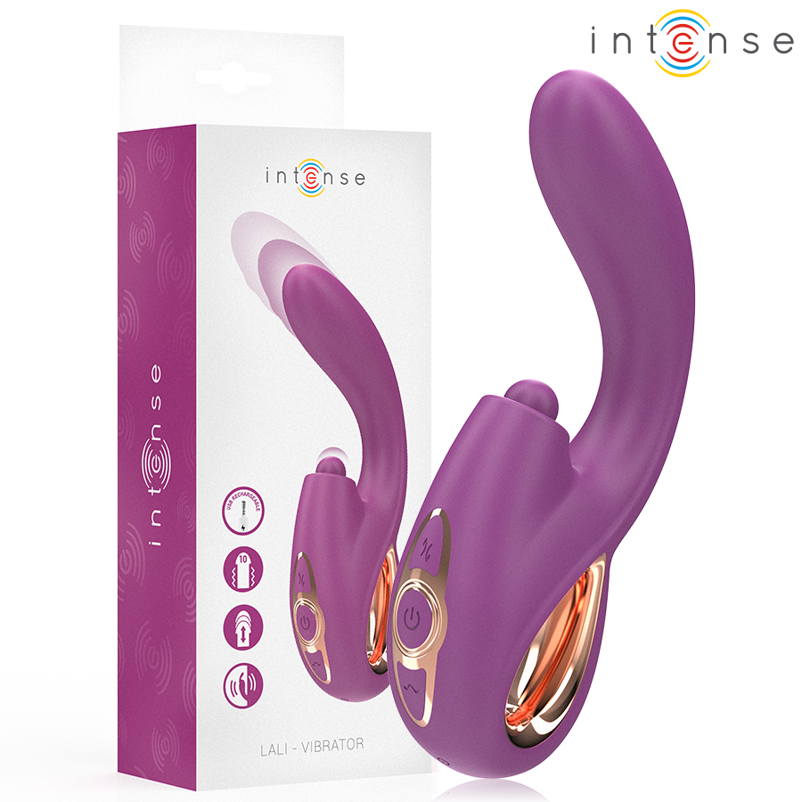 INTENSE Lali Vibrador Ponto G Multifuncional roxo com batida, impulso e vibração
