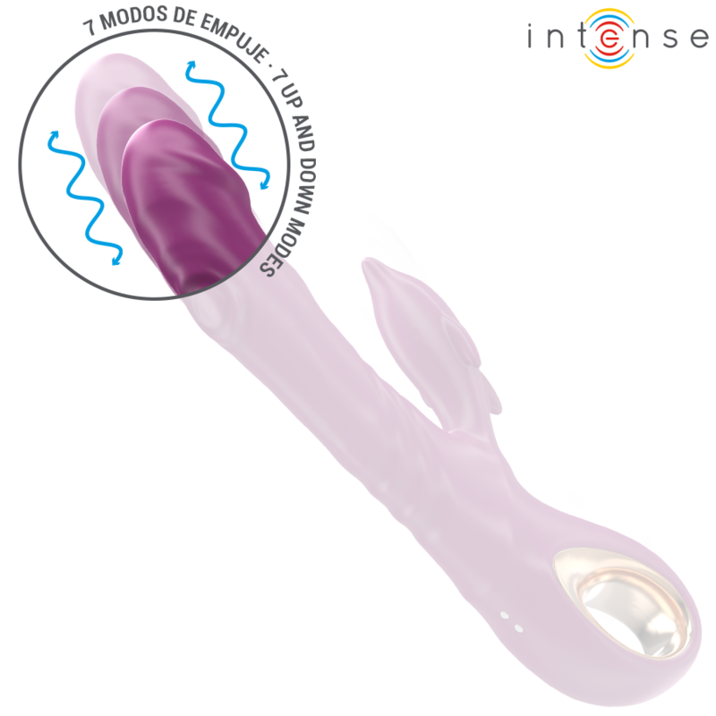 Vibrador Multifuncional INTENSE Halle com Língua Estimuladora em Formato de Golfinho Roxo