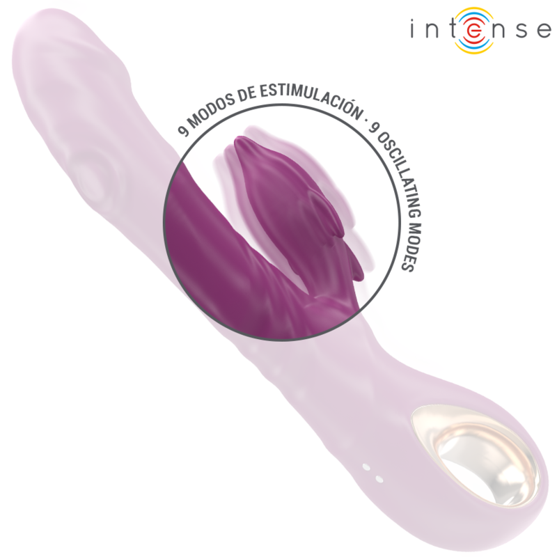 Vibrador Multifuncional INTENSE Halle com Língua Estimuladora em Formato de Golfinho Roxo
