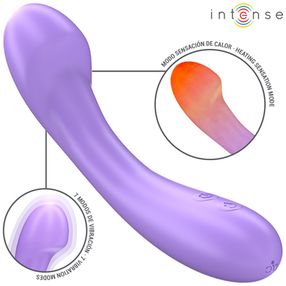 Vibrador aquecível INTENSE Becky 19cm com 7 vibrações na cor roxa