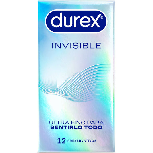 DUREX Preservativos Ultra Finos Invisíveis 12 Unidades para máxima sensibilidade e segurança