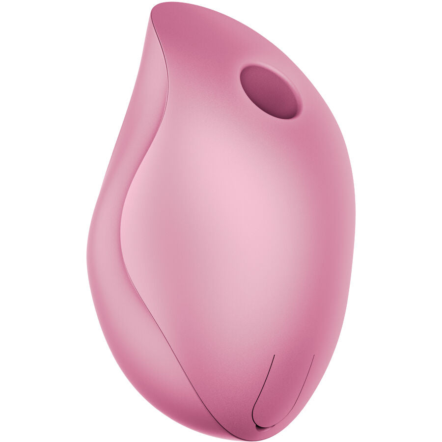 Close-up do vibrador FUN FACTORY DELICIA Air Pulse Rose, mostrando seu design ergonômico e detalhes.