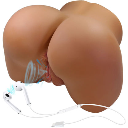 Masturbador de Glúteos Femenino Realista Wendy con Vibración, Succión y Sonidos Eróticos