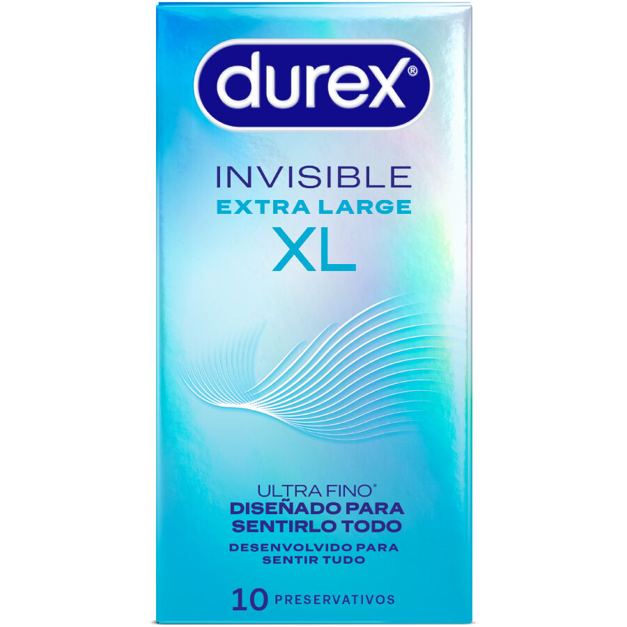 Embalagem dos Preservativos DUREX Invisíveis XL 10 Unidades
