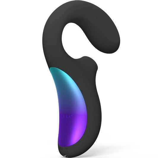 LELO ENIGMA Wave massageador de tripla vibração para Ponto G e clitóris, cor preta.