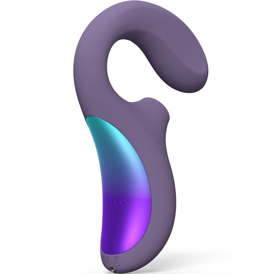 LELO ENIGMA Wave Massageador de Tripla Vibração Cyber Roxo, destacando seu design ergonômico e acabamento em silicone suave.