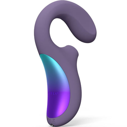 LELO ENIGMA Wave Massageador de Tripla Vibração Cyber Roxo, destacando seu design ergonômico e acabamento em silicone suave.