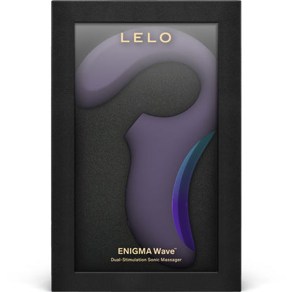 LELO ENIGMA Wave Massageador de Tripla Vibração Cyber Roxo, destacando seu design ergonômico e acabamento em silicone suave.