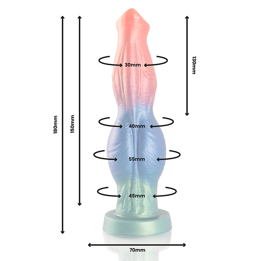 Vibrador Dildo EPIC CYBERSILICOCK Arion com Controle Remoto Recarregável, design mítico.