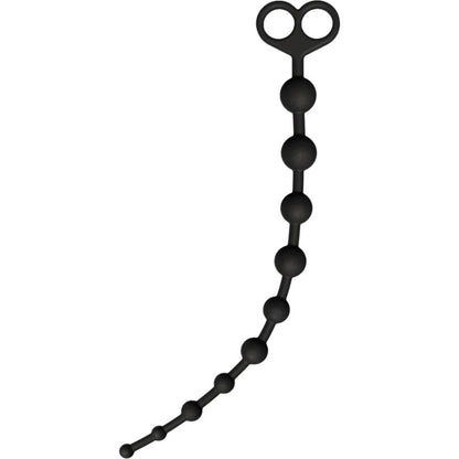 Detalhe das Bolas Anais Flexíveis de Silicone TOYJOY, mostrando o design e a flexibilidade do cordão.