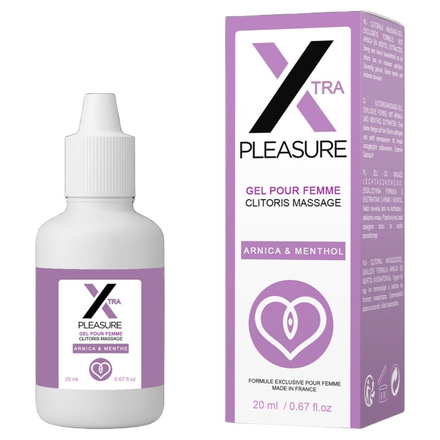 RUF - X Pleasure Gel de Massagem para Clitóris com Arnica e Mentol 20 ML, frasco detalhado