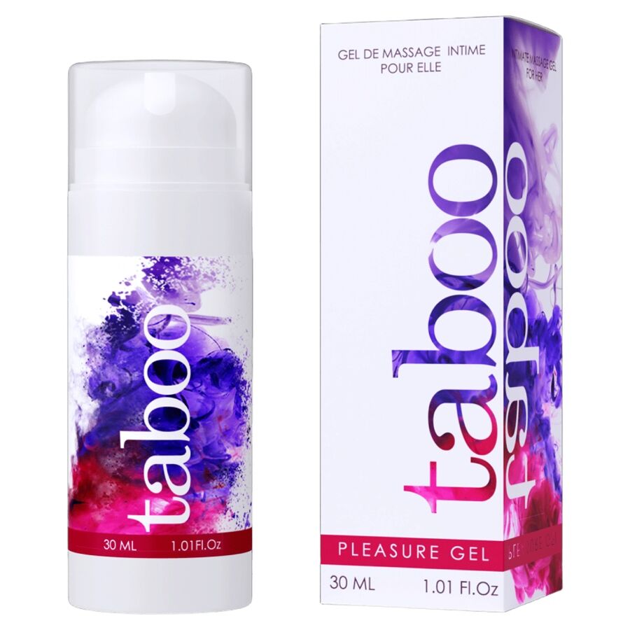 RUF Gel Íntimo Taboo D Prazer para Ela 30ml, intensificador de sensibilidade clitoriana para prazer feminino.