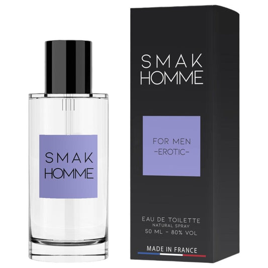 Frasco de perfume RUF Smak com feromônios para homens 50ml, design elegante