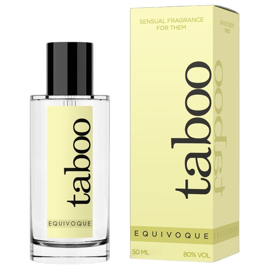 Frasco de RUF Perfume Taboo Equivoque com Feromonas para Ele e Ela 50ml