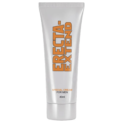 Imagem do Creme Retardante e Refrescante RUF ERECTA EXTEND 40ML, mostrando a embalagem e o produto.