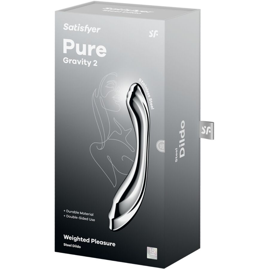 SATISFYER Pure Gravity 2 Dildo de Aço Inoxidável Dupla Extremidade