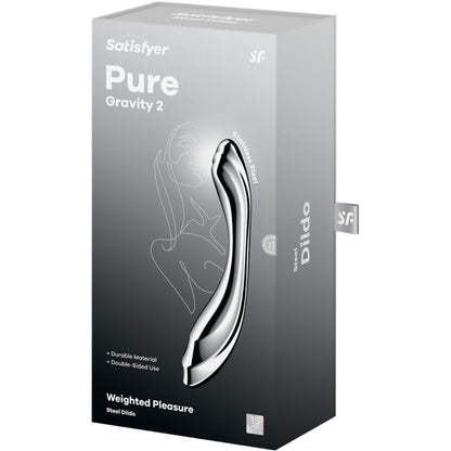 SATISFYER Pure Gravity 2 Dildo de Aço Inoxidável Dupla Extremidade
