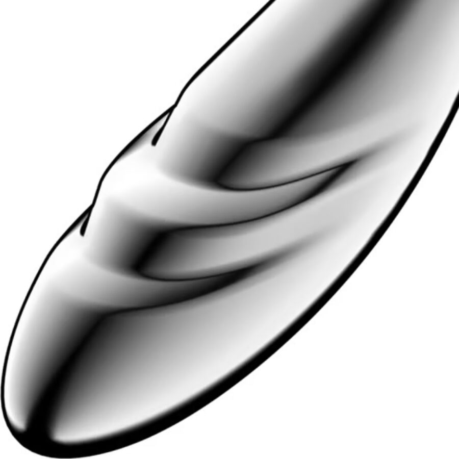 Satisfyer Pure Gravity 3 Dildo de Aço Inoxidável com dupla extremidade e design curvo para estimulação G-spot.