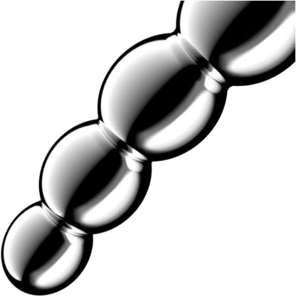 Close-up do Dildo Satisfyer Star Force 1 de Aço Inoxidável com Duas Extremidades, mostrando seu design e acabamento.