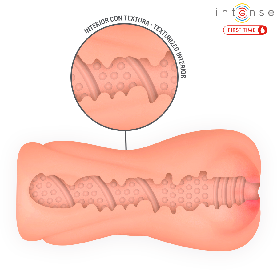 Masturbador masculino Intense Sophie com efeito virgem e textura realista