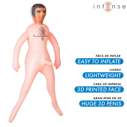 Intense Dolls Boneca Inflável Masculina Anthony com Pénis 3D e detalhes realistas.