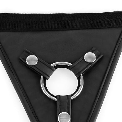 Close-up of the FETISH FANTASY SERIES Arnês Strap-On Ajuste Perfeito showing its soft nylon and adjustable features.