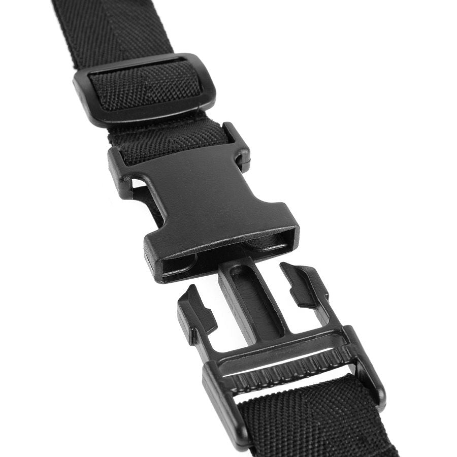 Close-up of the FETISH FANTASY SERIES Arnês Strap-On Ajuste Perfeito showing its soft nylon and adjustable features.