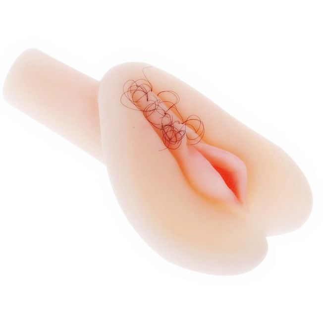 Close-up of the BAILE Masturbador Vagina Vibrante Ultra Realista showing its realistic texture and vibrating features.