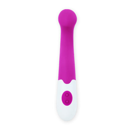 Vibrador Charles da PRETTY LOVE em lilás e branco, com design ergonómico e silicone suave.