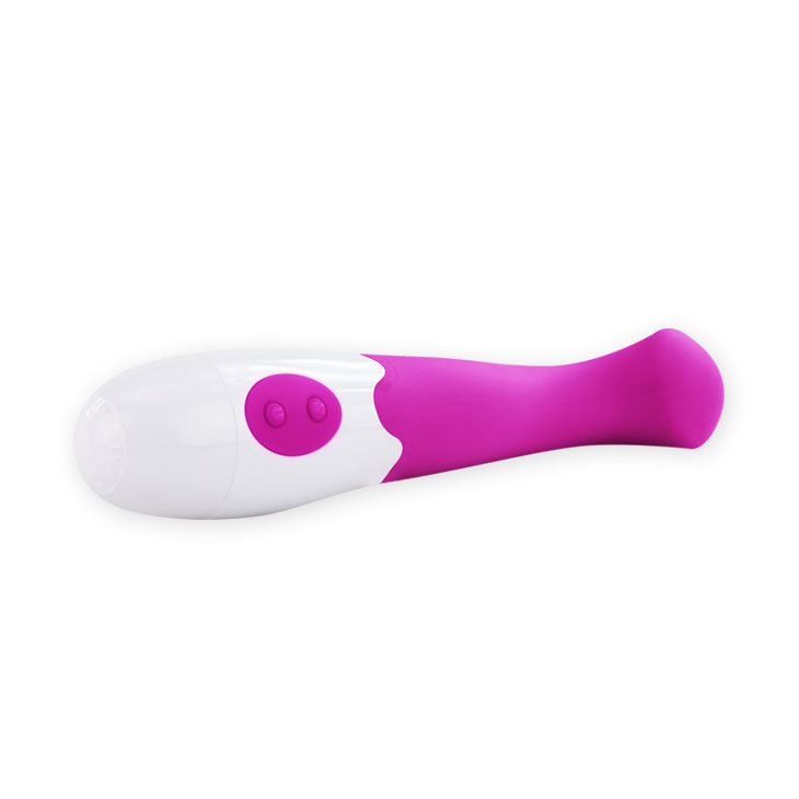 Vibrador Charles da PRETTY LOVE em lilás e branco, com design ergonómico e silicone suave.