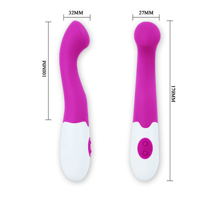 Vibrador Charles da PRETTY LOVE em lilás e branco, com design ergonómico e silicone suave.